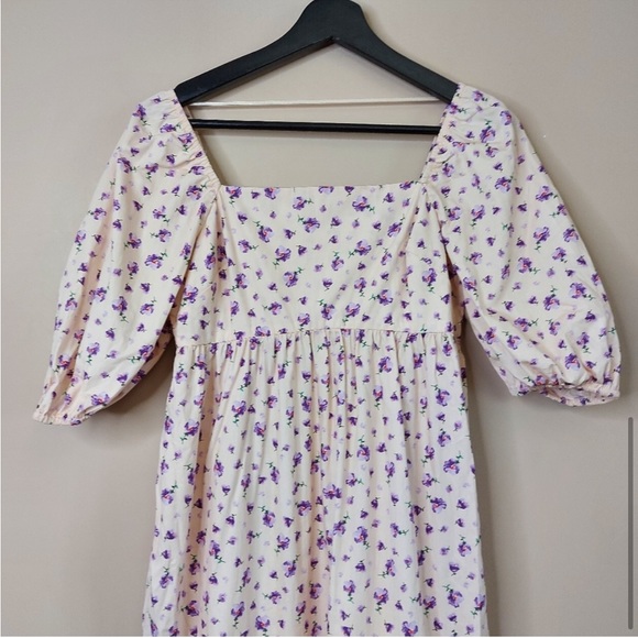 NEW FOURTEENTH PLACE Floral Puff Sleeve Maxi Dress Size M - Picture 4 of 11
